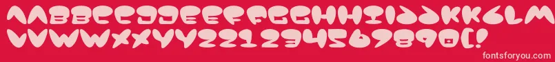 Jack Font – Pink Fonts on Red Background