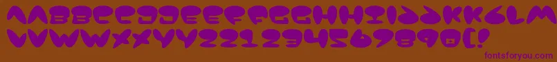 Jack Font – Purple Fonts on Brown Background