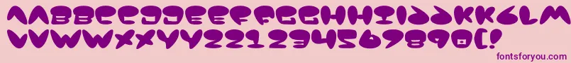 Jack Font – Purple Fonts on Pink Background