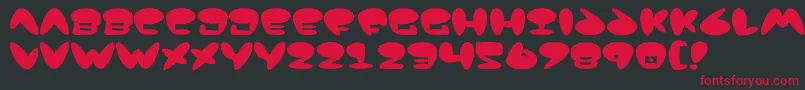 Jack Font – Red Fonts on Black Background