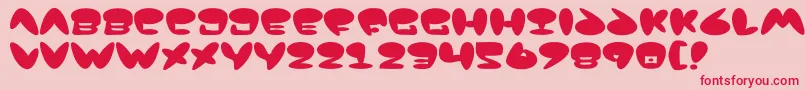 Jack Font – Red Fonts on Pink Background