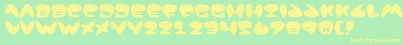 Jack Font – Yellow Fonts on Green Background