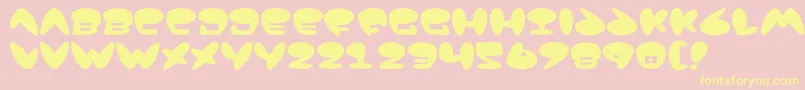 フォントJack – 黄色のフォント、ピンクの背景