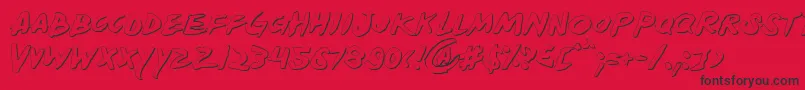 フォントYellows – 赤い背景に黒い文字