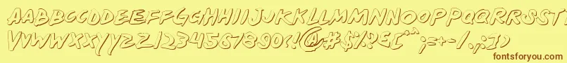 Yellows Font – Brown Fonts on Yellow Background
