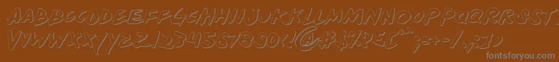 フォントYellows – 茶色の背景に灰色の文字
