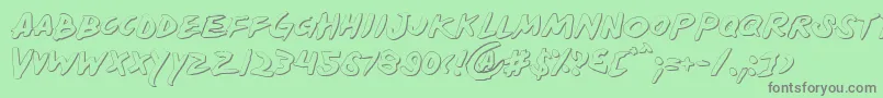 フォントYellows – 緑の背景に灰色の文字