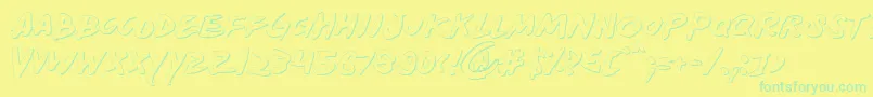 フォントYellows – 黄色い背景に緑の文字