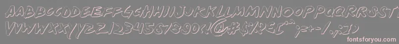 Шрифт Yellows – розовые шрифты на сером фоне
