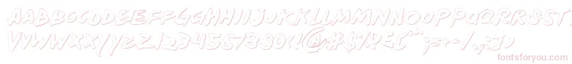 Yellows-fontti – vaaleanpunaiset fontit valkoisella taustalla