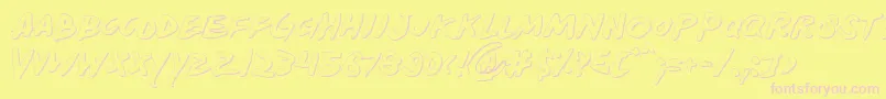 Yellows-Schriftart – Rosa Schriften auf gelbem Hintergrund