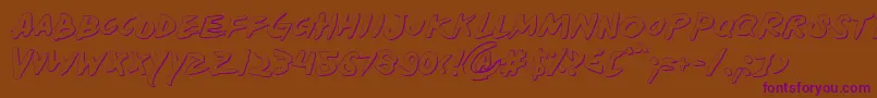Yellows-fontti – violetit fontit ruskealla taustalla