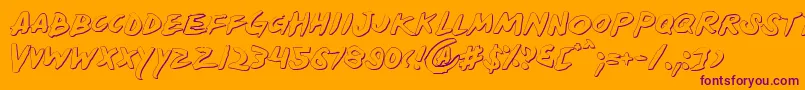 Шрифт Yellows – фиолетовые шрифты на оранжевом фоне