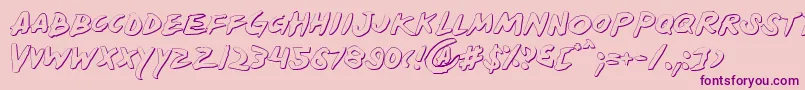 Yellows-fontti – violetit fontit vaaleanpunaisella taustalla