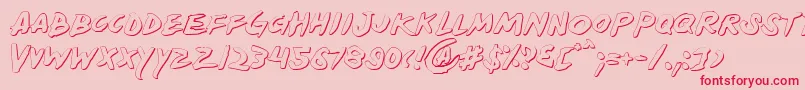 フォントYellows – ピンクの背景に赤い文字