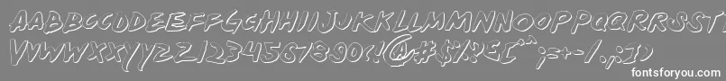 フォントYellows – 灰色の背景に白い文字