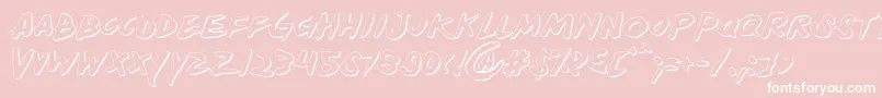 Шрифт Yellows – белые шрифты на розовом фоне