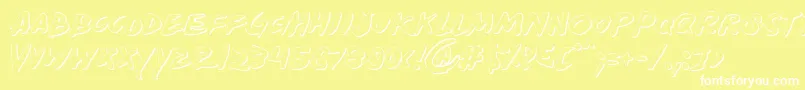 フォントYellows – 黄色い背景に白い文字