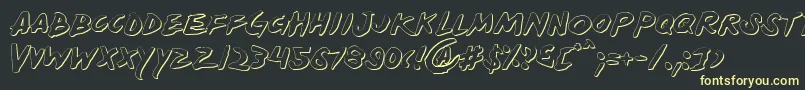 フォントYellows – 黒い背景に黄色の文字