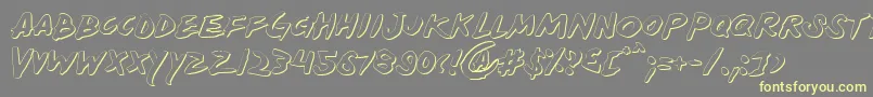 Yellows-Schriftart – Gelbe Schriften auf grauem Hintergrund