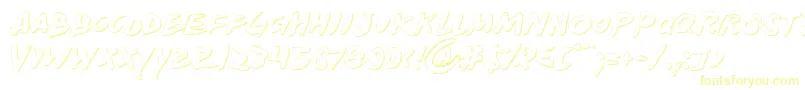 フォントYellows – 白い背景に黄色の文字