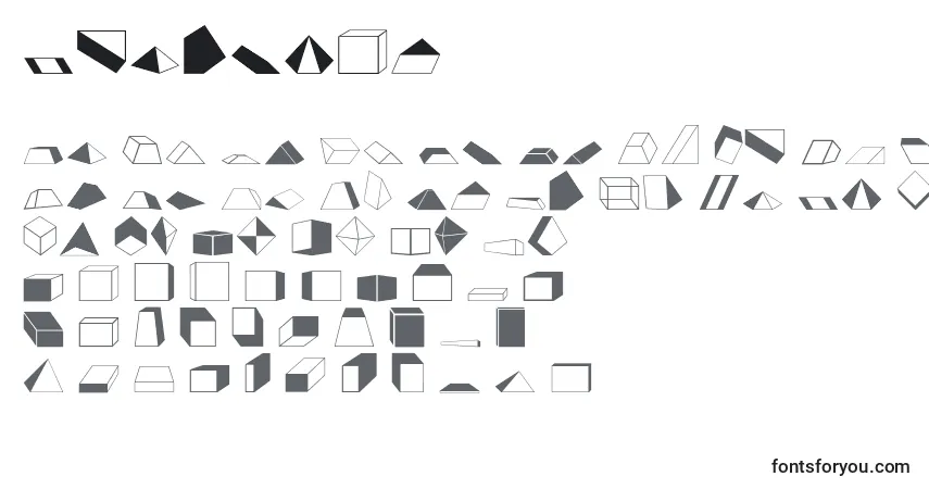 Schriftart Shapes2o – Alphabet, Zahlen, spezielle Symbole