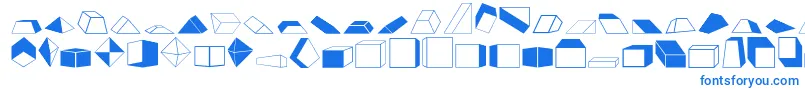 Shapes2o-Schriftart – Blaue Schriften auf weißem Hintergrund