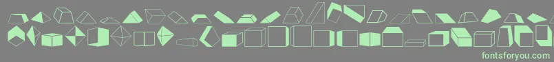 フォントShapes2o – 灰色の背景に緑のフォント