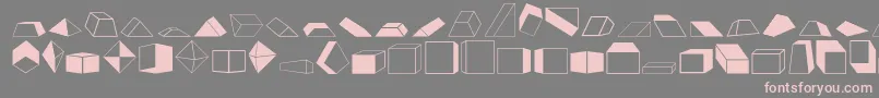 フォントShapes2o – 灰色の背景にピンクのフォント