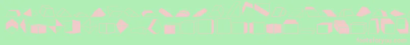 Shapes2o Font – Pink Fonts on Green Background