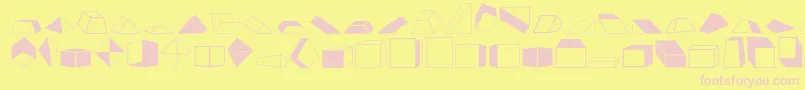 Shapes2o Font – Pink Fonts on Yellow Background