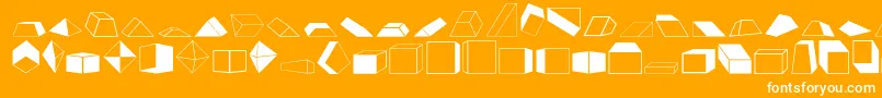 Shapes2o Font – White Fonts on Orange Background