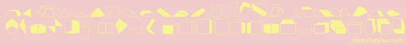 Shapes2o Font – Yellow Fonts on Pink Background