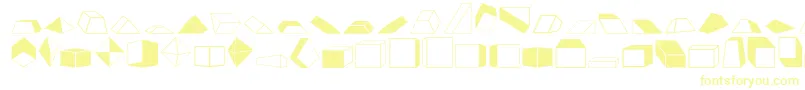 Shapes2o-Schriftart – Gelbe Schriften auf weißem Hintergrund