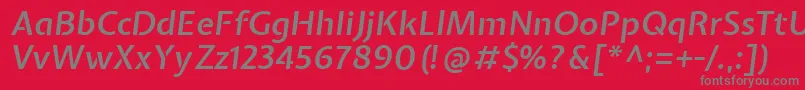 ExpletussansSemibolditalic Font – Gray Fonts on Red Background
