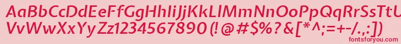 ExpletussansSemibolditalic Font – Red Fonts on Pink Background