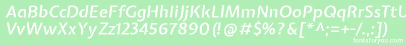 フォントExpletussansSemibolditalic – 緑の背景に白い文字