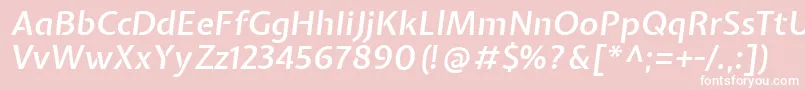 フォントExpletussansSemibolditalic – ピンクの背景に白い文字