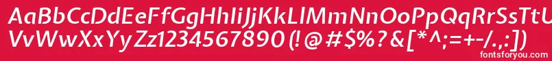 フォントExpletussansSemibolditalic – 赤い背景に白い文字