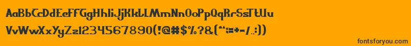 Scientist Font – Black Fonts on Orange Background
