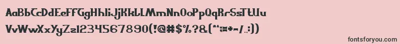 フォントScientist – ピンクの背景に黒い文字