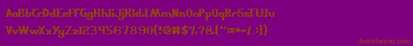 フォントScientist – 紫色の背景に茶色のフォント
