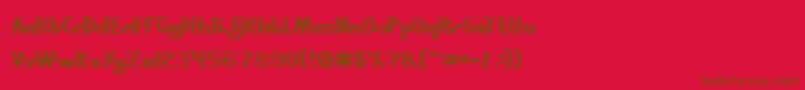 フォントScientist – 赤い背景に茶色の文字