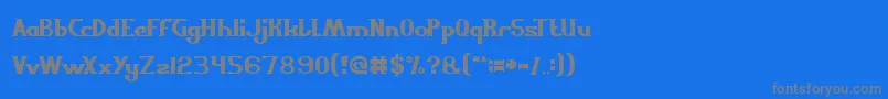 フォントScientist – 青い背景に灰色の文字