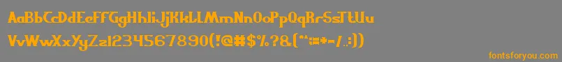 Scientist Font – Orange Fonts on Gray Background