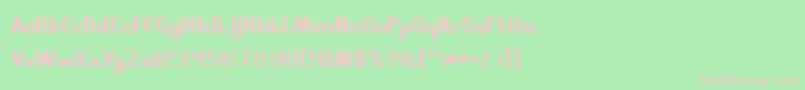 フォントScientist – 緑の背景にピンクのフォント