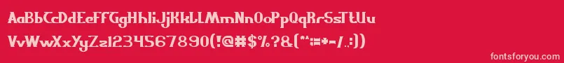 Scientist Font – Pink Fonts on Red Background