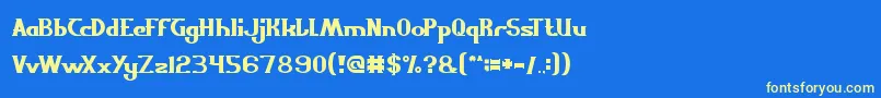 Scientist Font – Yellow Fonts on Blue Background