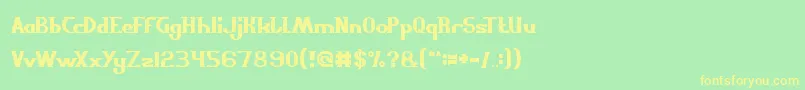 Scientist Font – Yellow Fonts on Green Background