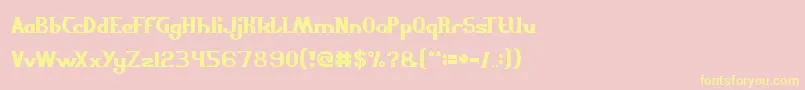 Scientist Font – Yellow Fonts on Pink Background
